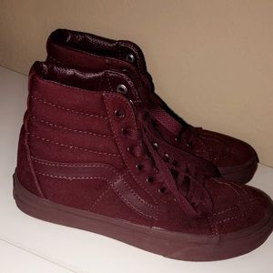 Maroon High Top Vans